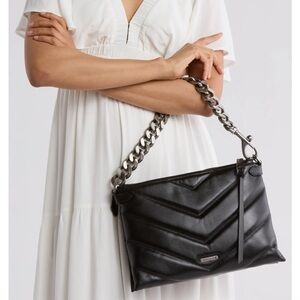 NWOT Rebecca Minkoff Edie Black Leather crossbody Bag